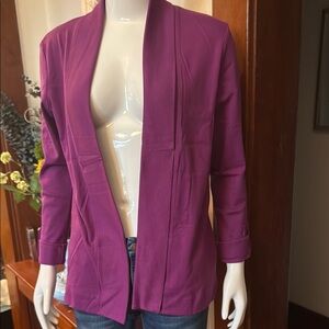 NWT northern reflections size small Women's Purple Open Front Jacket 
Cardigan